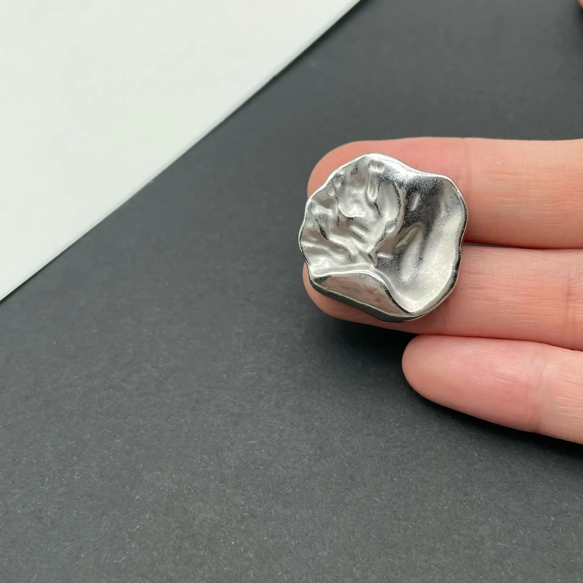 6 шт./партия двусторонние пуговицы из металла 35/25/18 мм