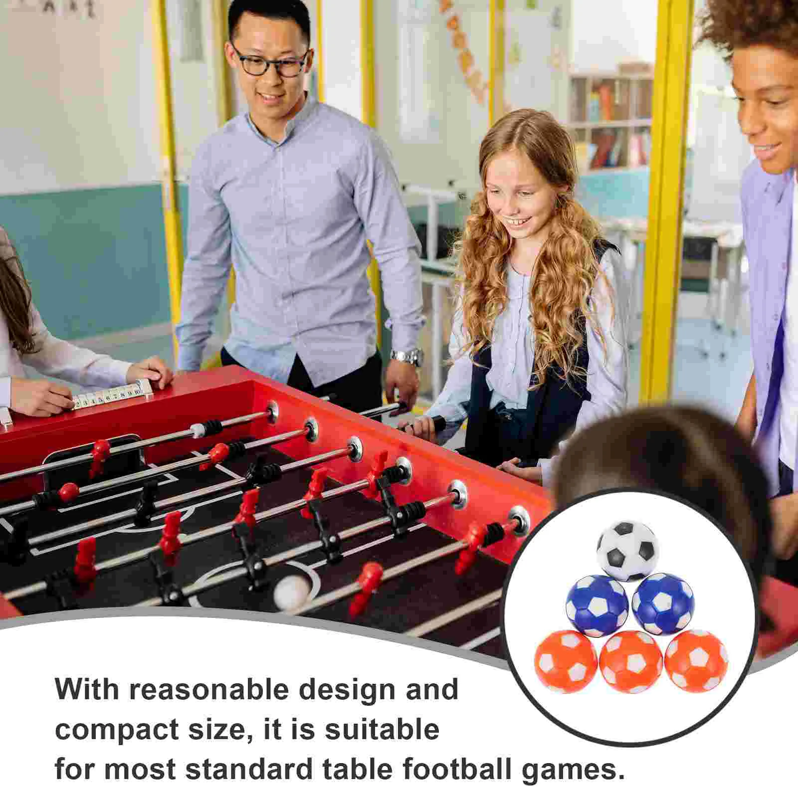 

9 Pcs Football Balls Desk Soccer Game Foosball Table Footballs Desktop Adult Child
