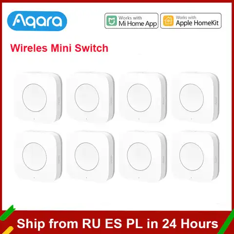 Умный беспроводной мини-переключатель Aqara, оригинальная кнопка управления, работает с приложением Mi Home и поддержкой Wi-Fi