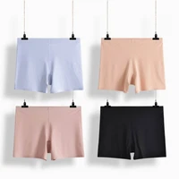 seamless safety shorts ladies lingerie ice silk short invisible soft short pants antibacterial boyshorts female intimates 4xl