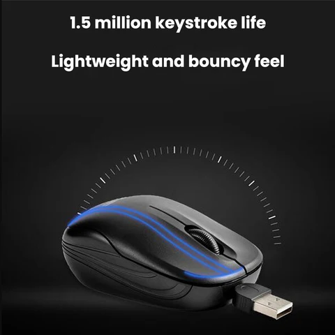 Выдвижная Проводная игровая мышь, компьютерная мышь 1000DPI, оптическая мышь