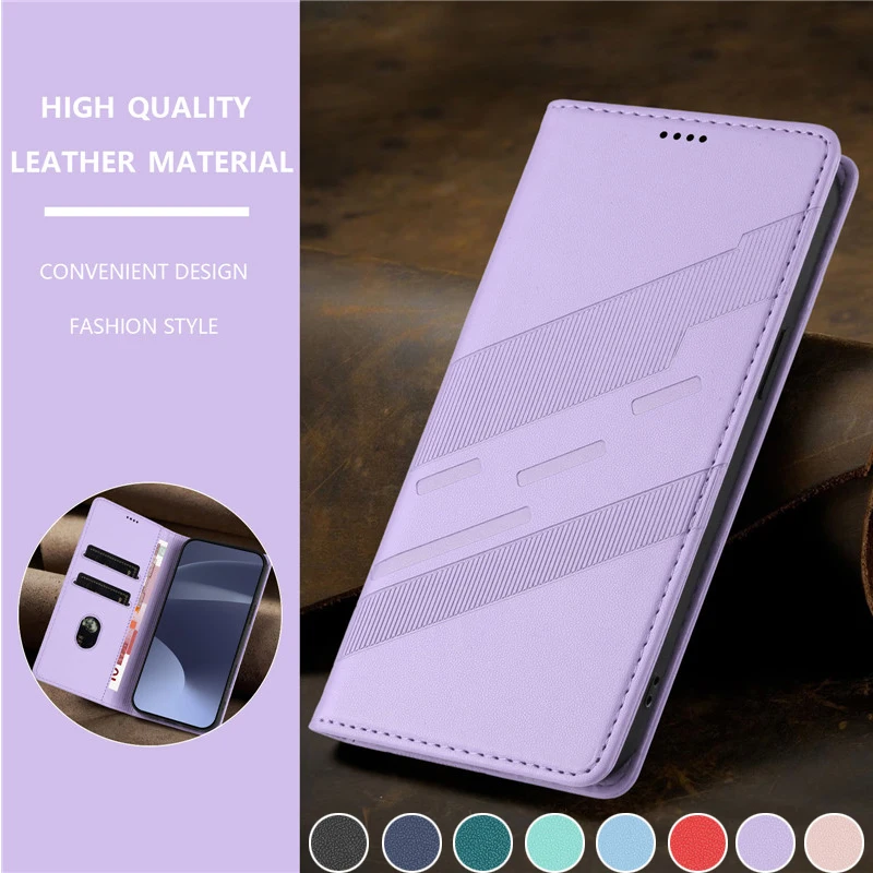 Фото Чехол-книжка Note15 Fundas Luxury для Xiaomi Redmi Note 15 4G, Note15 Pro Plus 5G, кожаный защитный чехол-кошелек №1