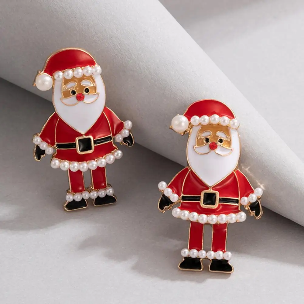 

Geometric 1 Pair Trendy Christmas Santa Claus Stud Earrings Jewelry Accessories Female Dangle Earrings Exaggerated for Dating
