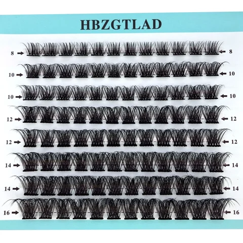 Смешанные 3D пушистые накладные ресницы с одним кластером, готовые вееры для объема, отдельные сегментированные натуральные накладные ресницы для наращивания глаз