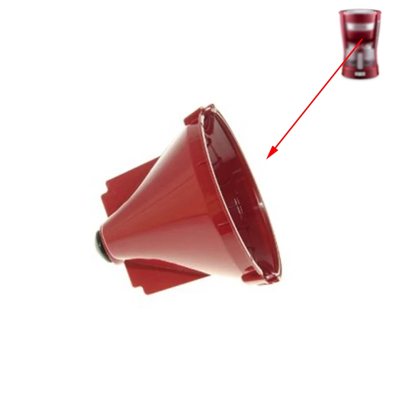 

Coffee Machine Accessories for DeLonghi ICM14011 Red Filter Fixed Base Funnel replace