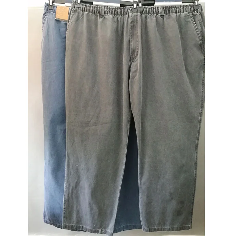 Джинсы мужские в стиле оверсайз Стрейчевые брюки из денима эластичные свободные