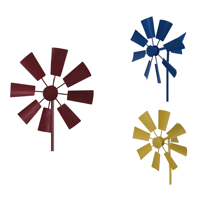 

1Pc Wind Spinner Decorative Windmill Decorative Iron Windmill Yard Plug-In Winnower Garden Wind Spinner Ornament