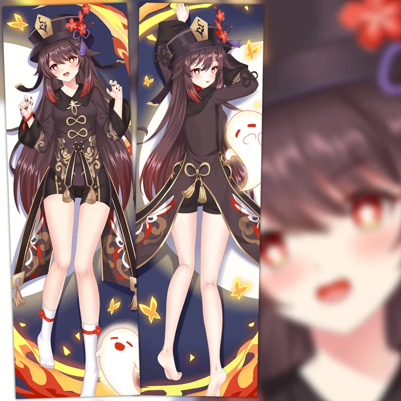 

Аниме Genshin Impact Hu Tao наволочка по мотивам косплея Dakimakura Peachskin облегающая наволочка для подушки Hutao Otaku 2 стороны