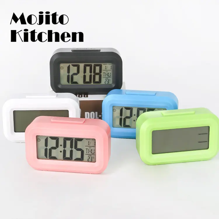 

Mini LCD Digital Table Dashboard Desk Electronic Clock For Desktop Home Office Silent Desk Time Display Clock