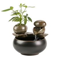 simple small running water decoration ceramic chinese zen tea table office desktop decoration
