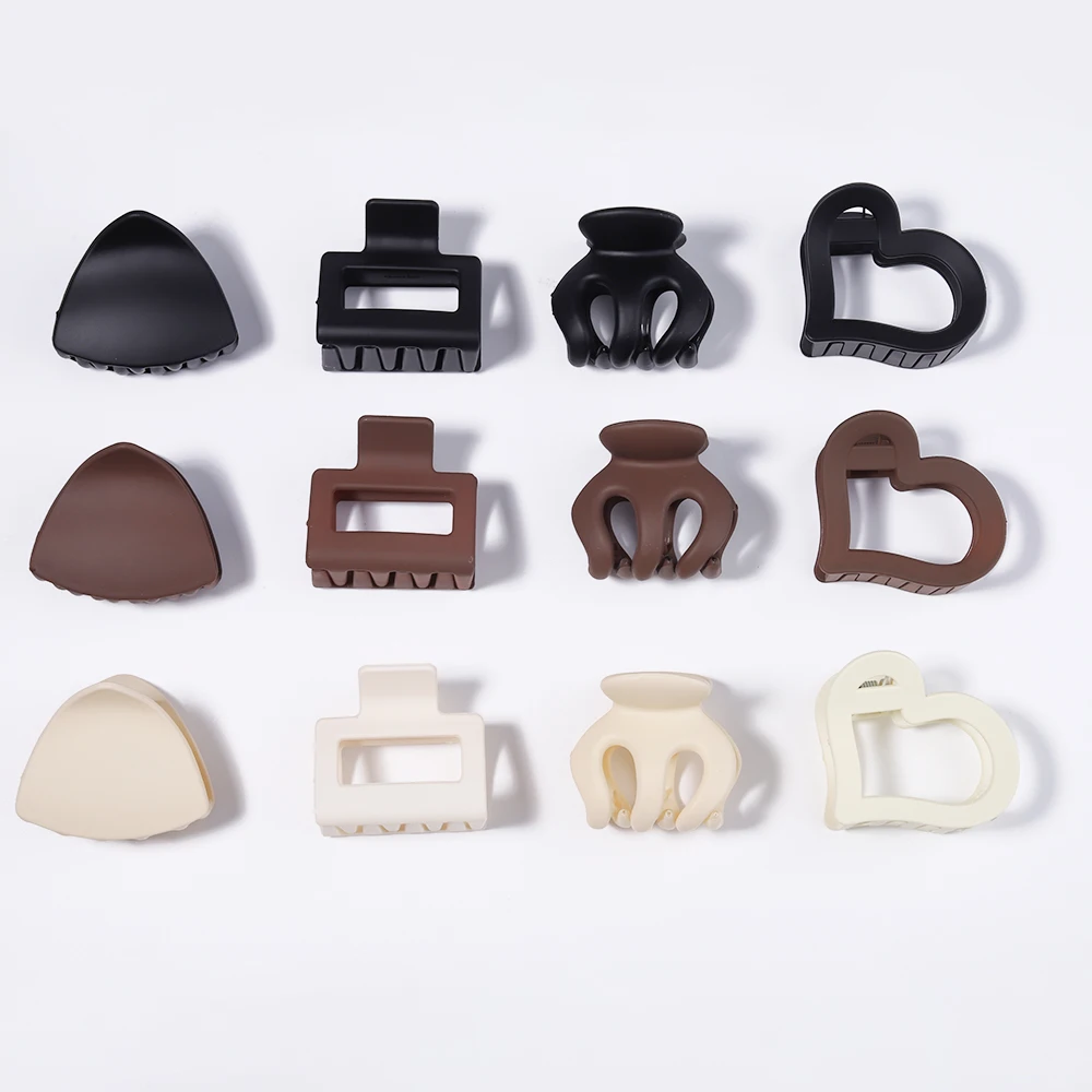 

1 Pcs Solid Matte Acrylic Hair Claws for Women Girls Autumn Winter Small Geometry Hair Clips Headwear Children Hair Accessories