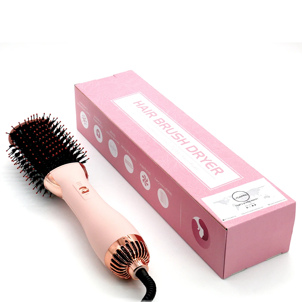 

LISAPRO One-Step Hot Air Brush 2.0 Soft Touch Pink Hair Dryer Brush Multifunctional Hair Styler Tool 3 IN 1 Blow Dryer Comb