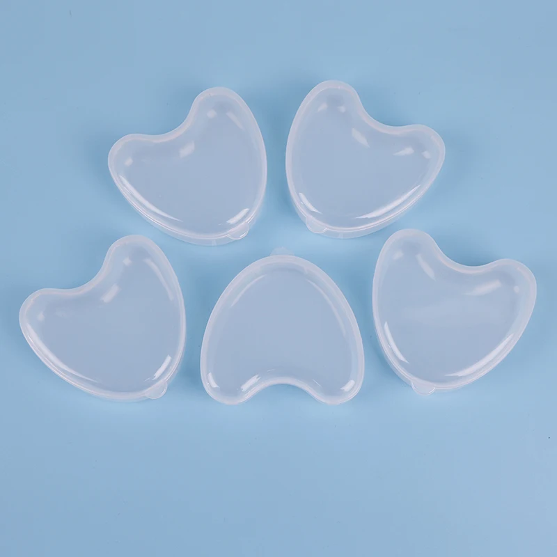 

Heart Shape Dental Orthodontic Retainer Denture Storage Box Fake Teeth Container Mouthguard Container Case Denture Storage Boxes