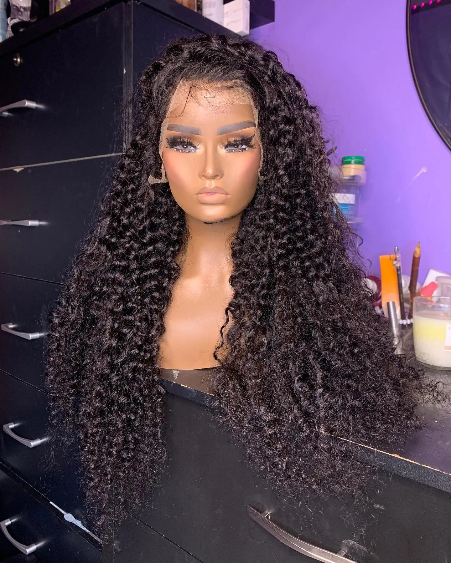 200 высокая плотность волнистые кружевные передние 100% человеческие волосы парики