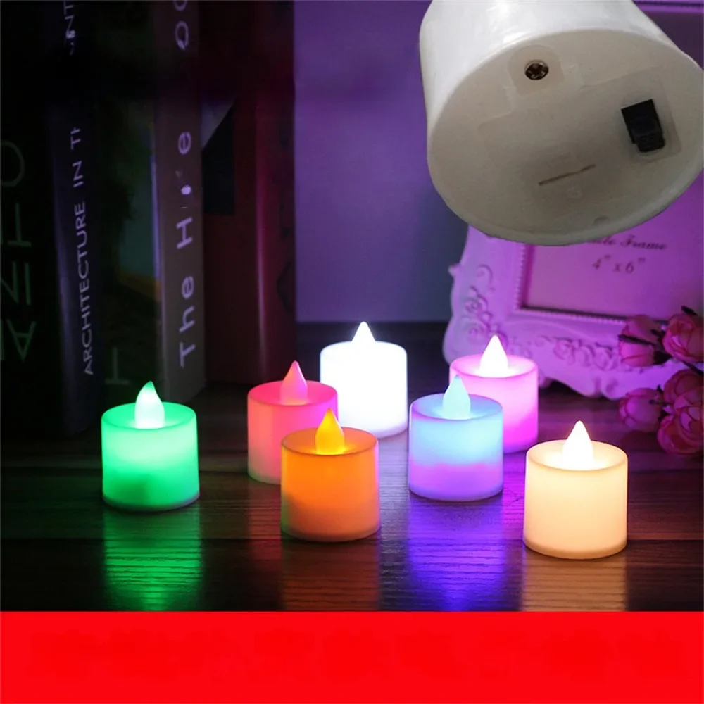

Led Flameless Electric Candles Lamp Battery Operated Votive Candles Electric Tea Lights Moving Wick Wedding Party Decoration