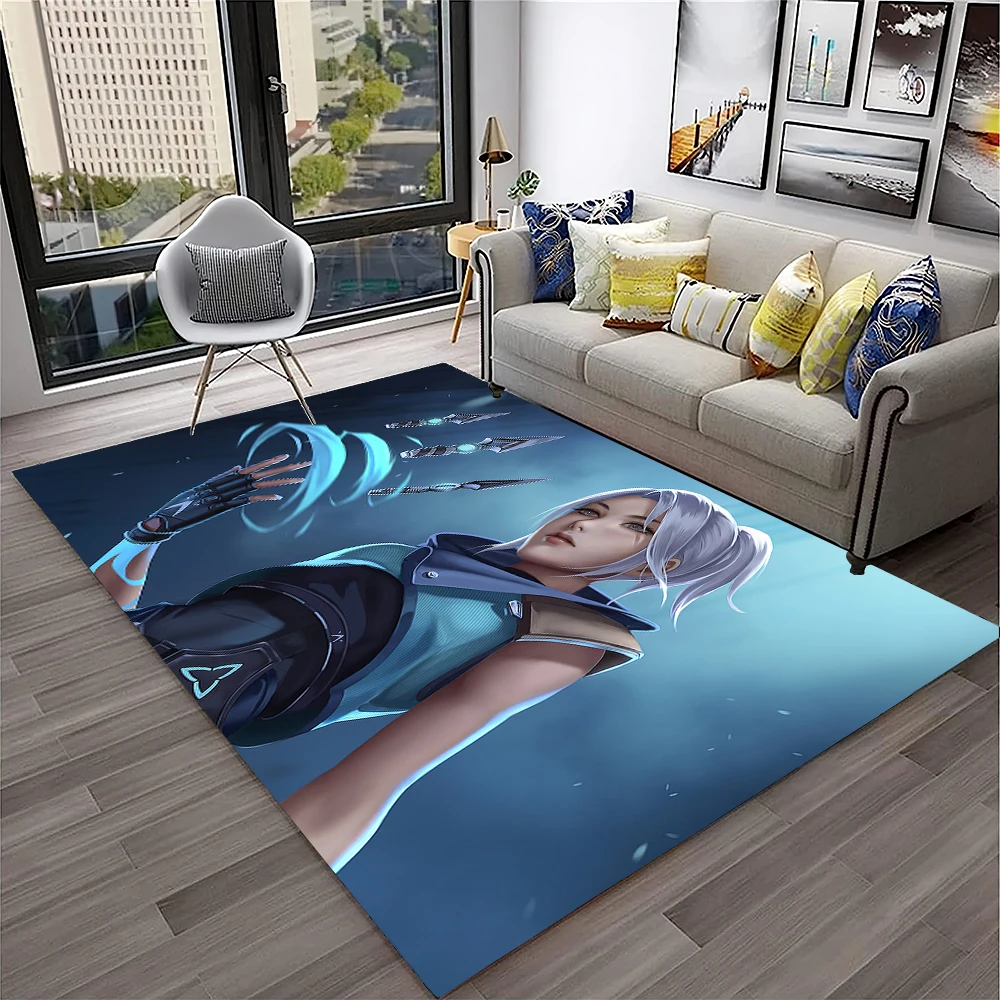 

VALORANT Game Gamer Cartoon 3D Carpet Rug for Home Living Room Bedroom Sofa Doormat Decor,kids Play Area Rug Non-slip Floor Mat