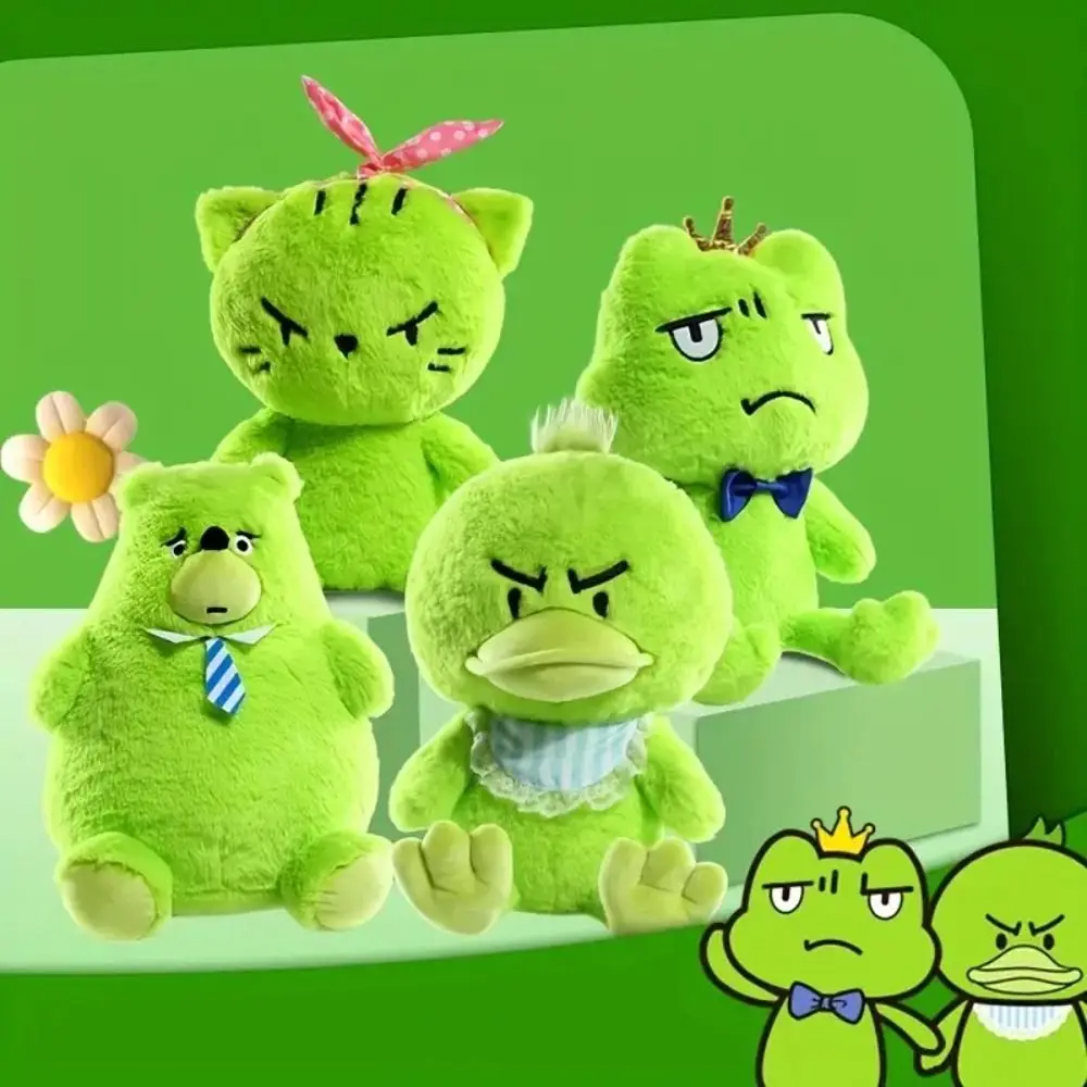 

Stuffed Animal Green Worry Frog Plush Doll Anxious Cat Soft Plush Anxious Cat Stuffed Toys Bear Green Christmas Gifts