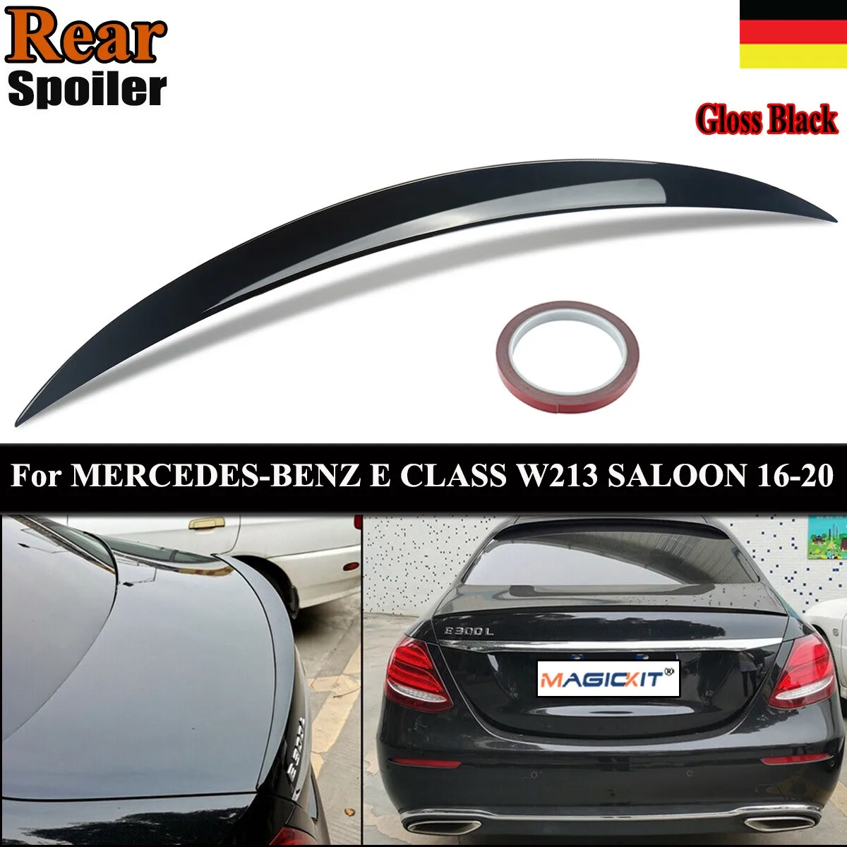 

Дека багажника MagicKit для Mercedes W213, спойлер для губ класса E E300 2016 2017 2018 2019 седан