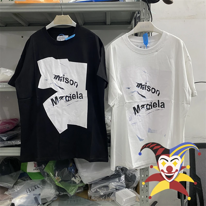 

New MM6 Margiela T-Shirt Men Women T Shirt Large Printed Logo Top Tee Short Sleeve