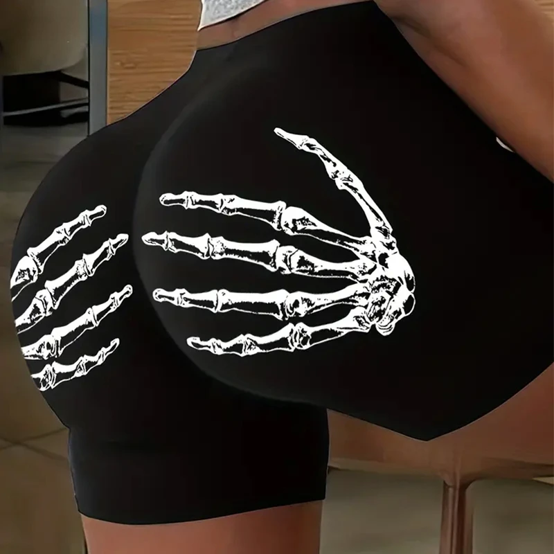 Женские шорты боксеры для сна черные размеры S M L ручная роспись дизайнерские