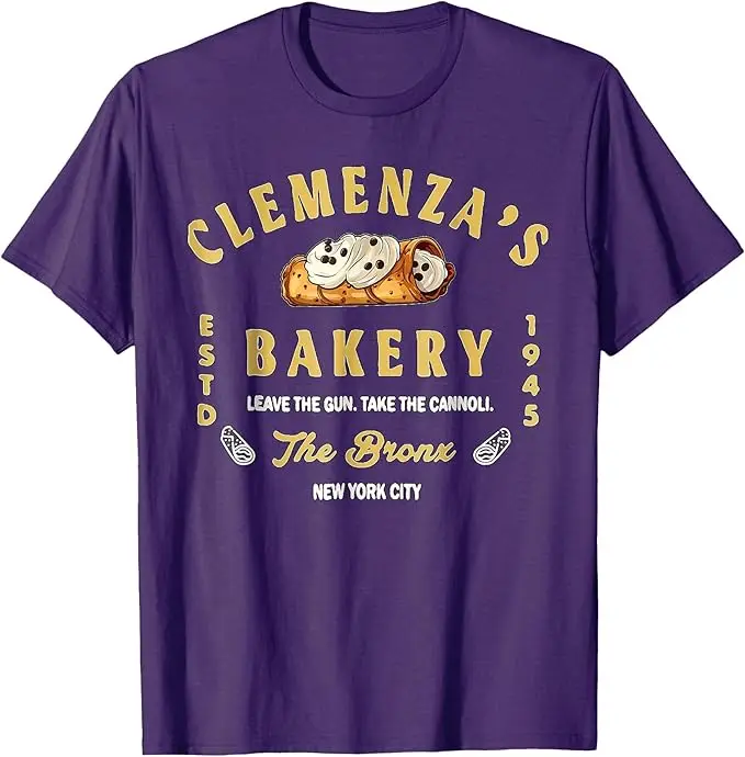 Фото Забавная футболка Clemenza Bakery Food с графическим принтом Y2k Foodie, оригинальный подарок, персонализированная одежда для всей семьи, хлопковая модная одежда №4