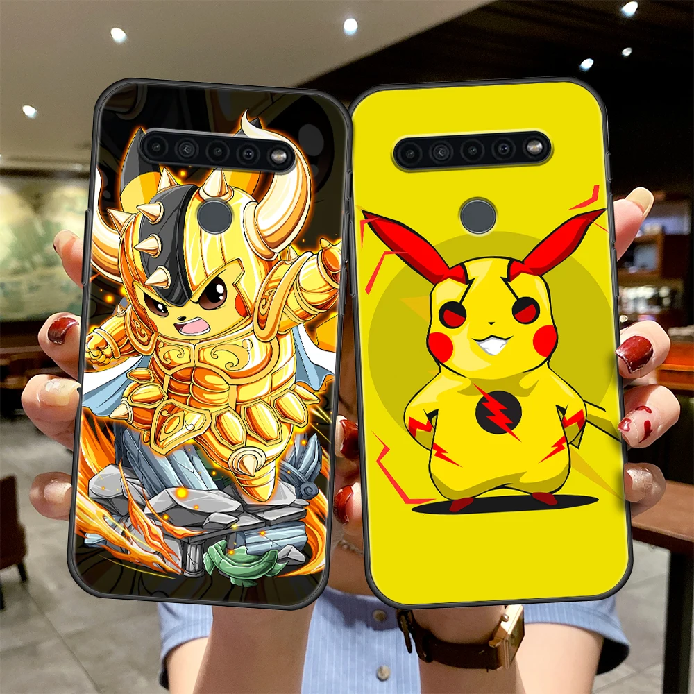 

Celular Case Funda for LG G7 K42 G8 ThinQ K50 K61 K41s Q61 K92 5G Q52 K50s K51s K71 K62 G6 Pokemon Pikachu Phone Silicone