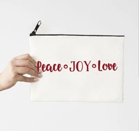 peace joy make up bag merry christmas cosmetic cases fashion cosmetic bag travel girls love bag new make up organizer m