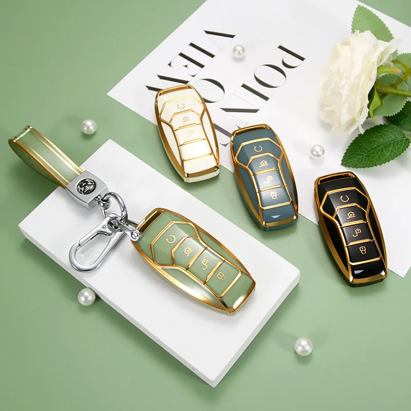 

TPU Car Key Case Cover for BYD Tang Second Generation Key Case Qin Pro Song Pro Key Cover 19 Tang DM Auro Keychain Accessories