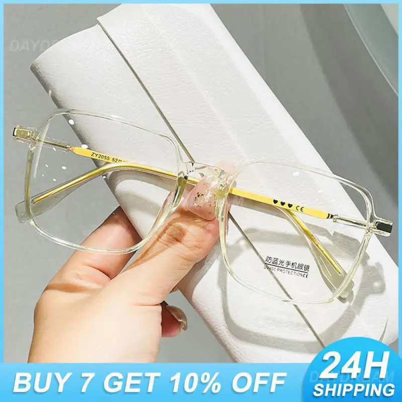 

Optical Spectacle Eyeglass Fashion Large Frame Eyewear Accessories Plain Men And Women Flat Glasses Reading Glasses Flat Mirror