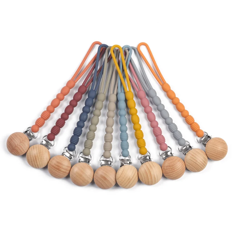 

Silicone Baby Pacifier Clip Chain Infant Toddler Dummy Pacifier Clip Holder Nipples Kids Baby Pacifier Chain Teething Chew Toy