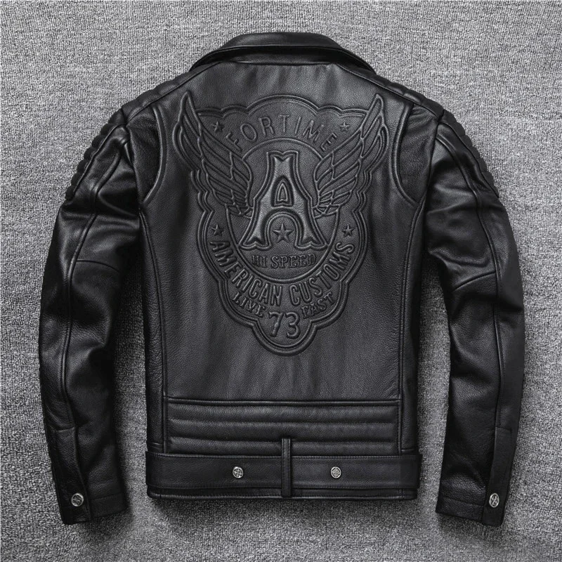 Новинка 2025 года мужская куртка из натуральной кожи действительно натуральная