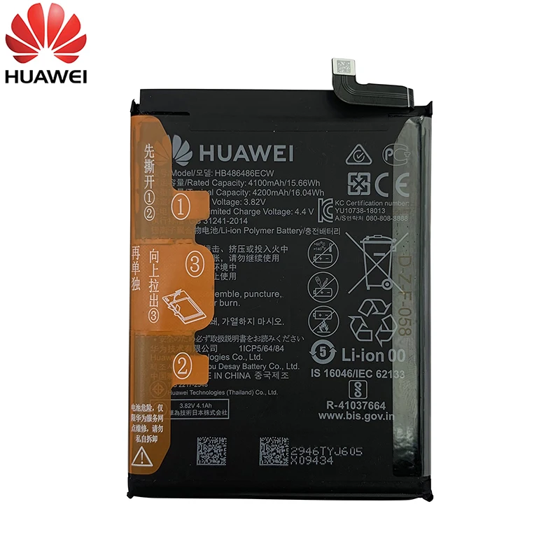 hua wei original replacement phone battery hb486486ecw 4200mah for huawei p30 pro mate 20 pro mate20 pro phone batteries free global shipping