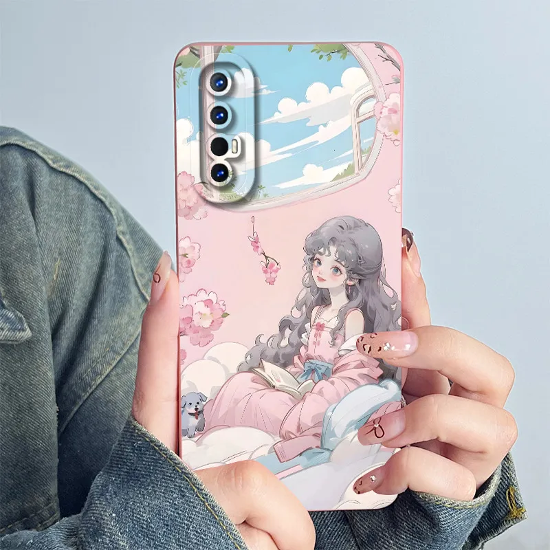 For OPPO Find X2 Neo / Reno3 Pro 5G Phone Case Cover CPH2009 Silicone Sweet Painted Cartoon Funda Lovely Printed Coque Casing