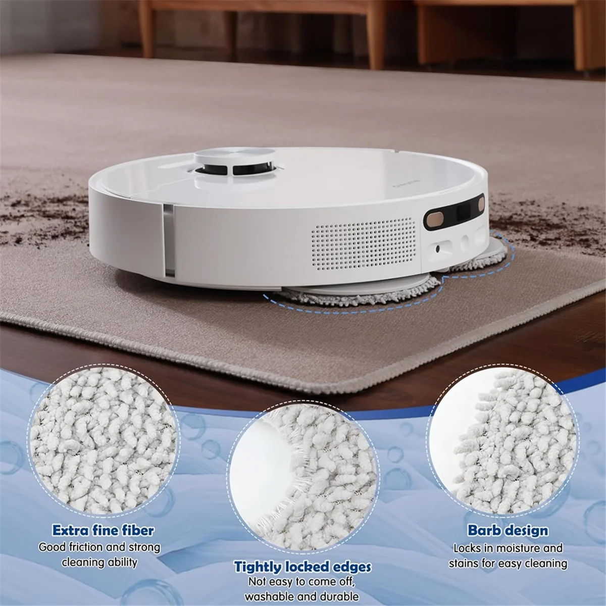 Набор из 10 швабр для L10s Ultra/L10s Pro Ultra/L20 Ultra Heat/ X10 + Вакуумный робот моющийся