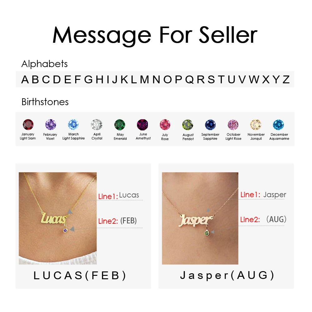 EManco ожерелье с кулоном-камнем по месяцу рождения ювелирные изделия на заказ