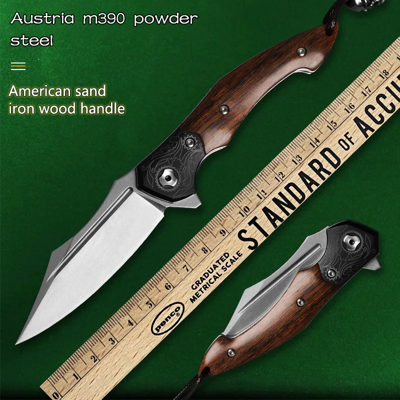 

Стальной карманный нож M390 для повседневного использования, уличный складной нож 60-61HRC, подходит для кемпинга, охоты, рыбалки, выживания, пеше...