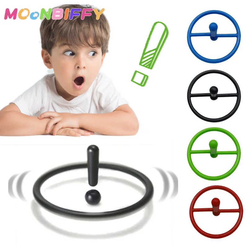 

Novelty Tops Forever Spinning Tops Toy Circle Fidget Suspended Exclamation Mark Fun Party Supplies Gifts Fidget Motion Table Toy