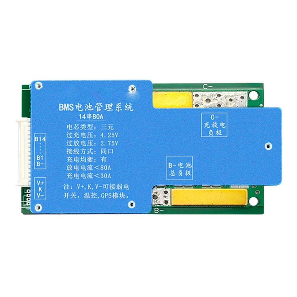 

Аккумуляторная батарея 18650 Bms 17S, 50A, 60 в, литий-ионная батарея, зарядная панель с общим портом и температурной защитой NTC Для Escooter