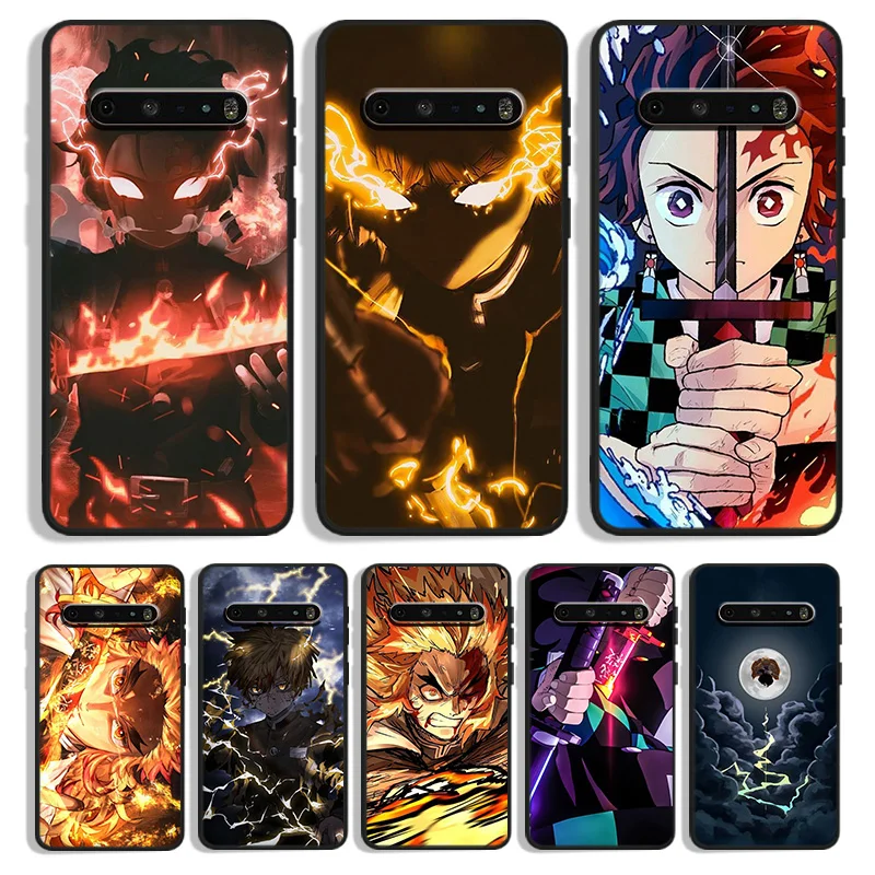 Anime Demon Slayer чехол для телефона для LG K92 K71 K61 K52 K51S K42 K41S K50S K40S K22 Q60 V60 V50S G8X G8S ThinQ Black