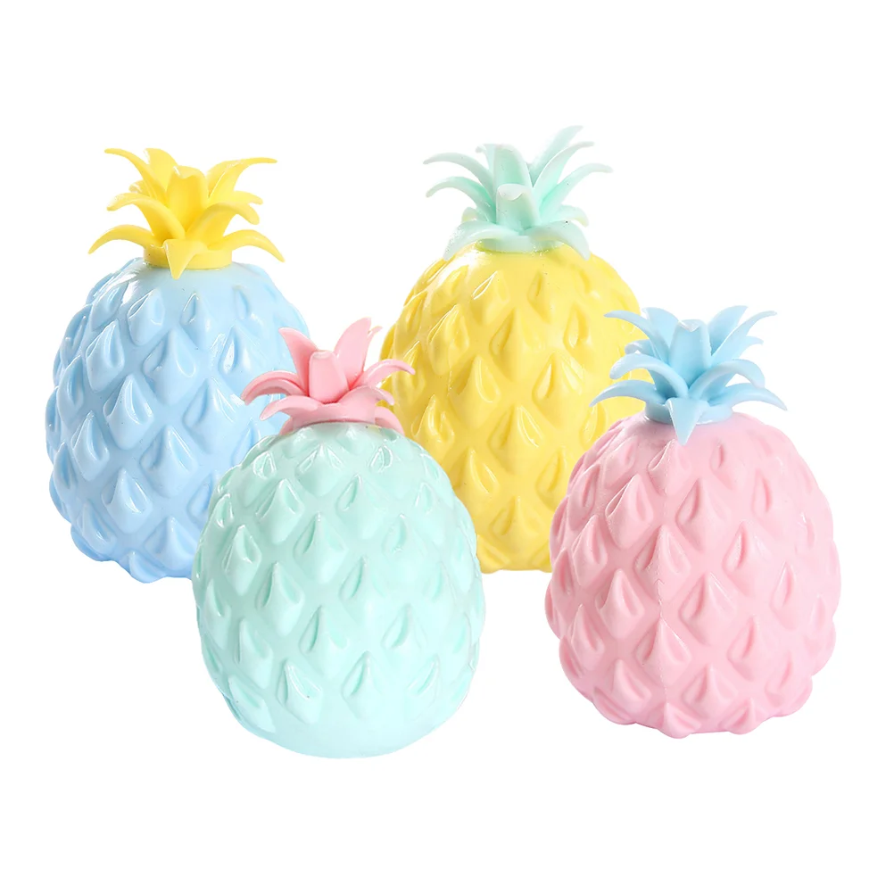 

Stress Toys Toy Pineapple Fruit Squeeze Fidget Decompression Anti Slow Gum Miniature Diy Figurine Releasing Favor Relief Sets