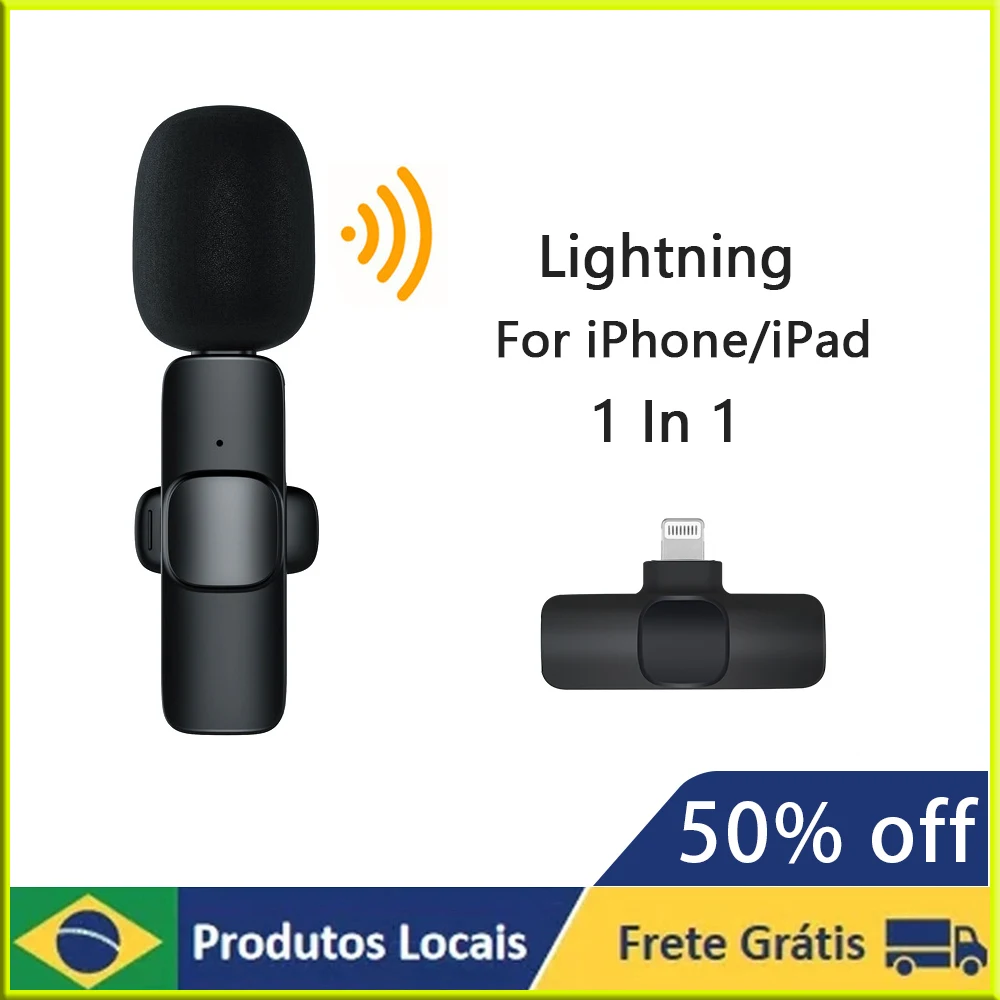 

Wireless Lavalier Microphone Portable Microphone Small Microphone Live Microphone Recording Video IOS Receiver