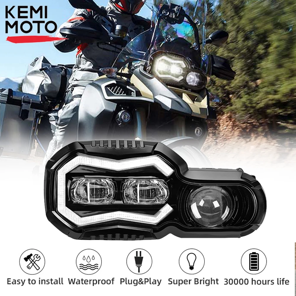 Светодиодная фара KEMIMOTO DOT E24 в сборе для мотоциклов F800GS F 800 GS F650GS F700GS F800R ADV Adventure -