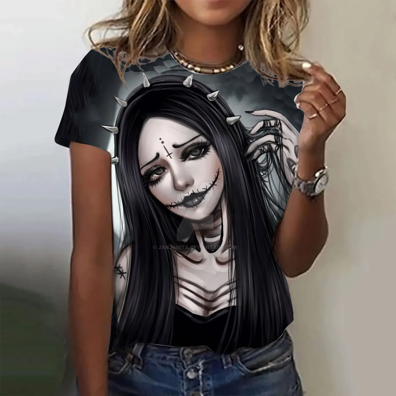 Женская футболка для девочек летняя модная повседневная сексуальная одежда с