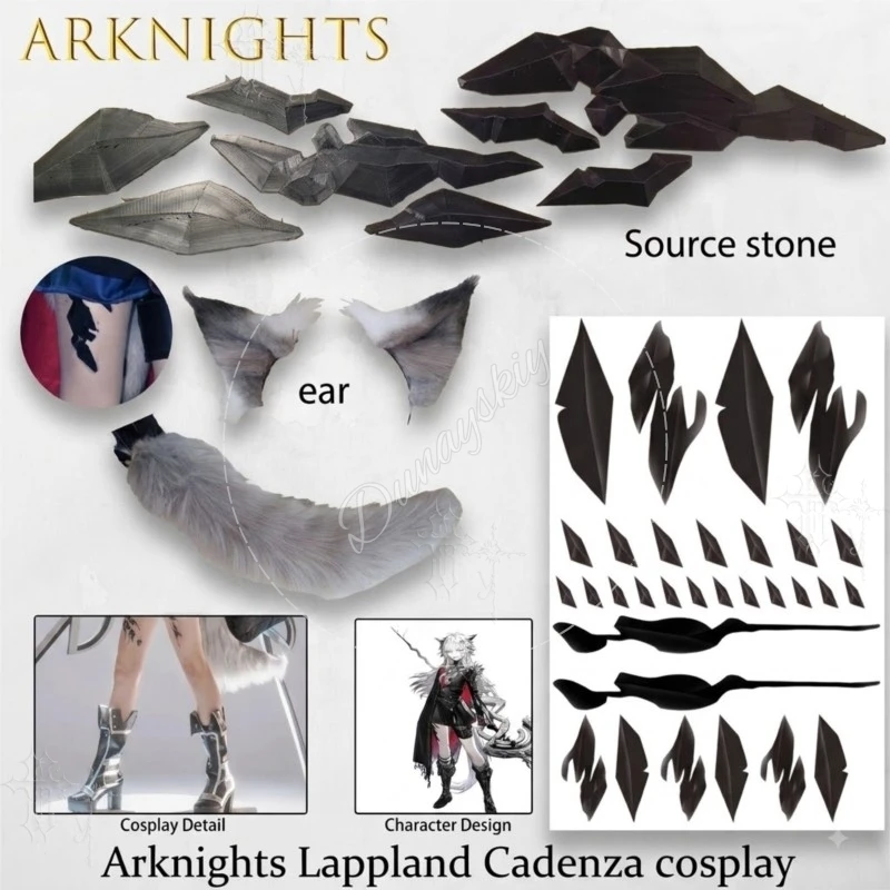 Фото Arknights Lappland The Cadenza Wasteland Ver Набор аксессуаров для ног для косплея, реквизит Ориджиниум, украшения для косплея игрового персонажа, комиксы №1
