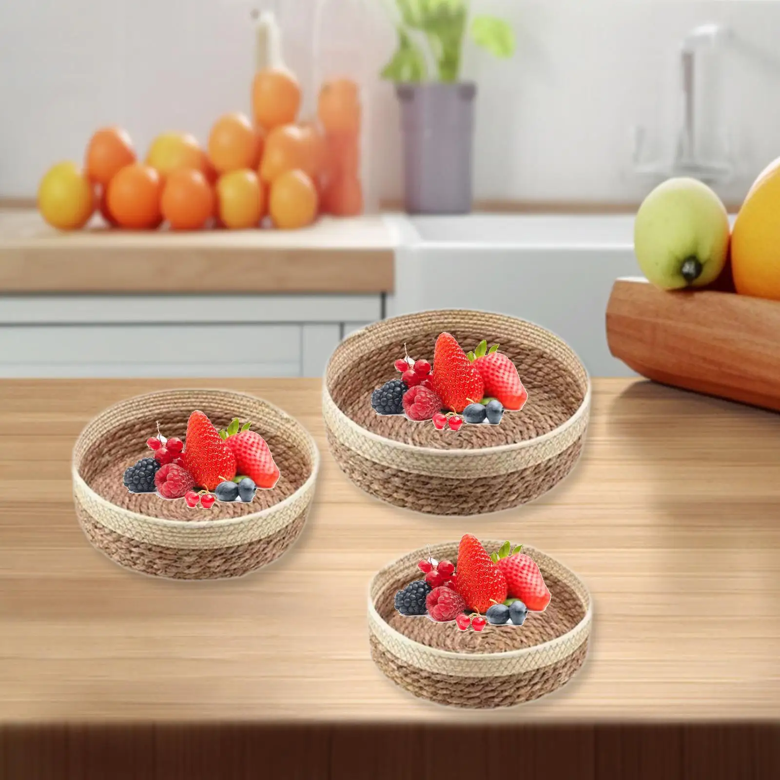 Тканая корзина с фруктами для пикника поднос еды подарки на день рождения