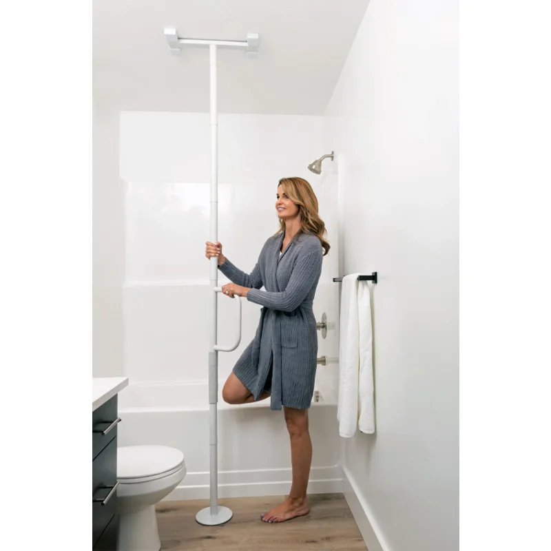 

Bathroom Grab Bar, Elderly Floor to Ceiling Transfer Pole, White