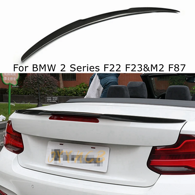 

FOR BMW 2 Series F22 F23&M2 F87 Carbon fiber Rear Spoiler Trunk wing 2014-2020 FRP Gloss black Forged carbon