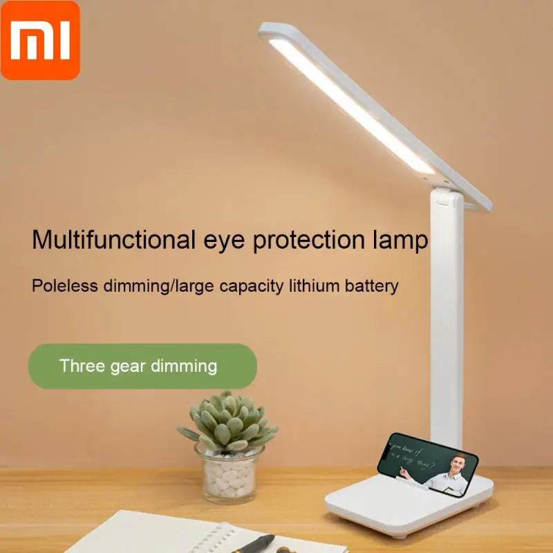 

Настольная лампа XIAOMI с регулируемой яркостью, лампа для дома и офиса с USB-портом для зарядки и защитой глаз, с сенсорным управлением, функция ...