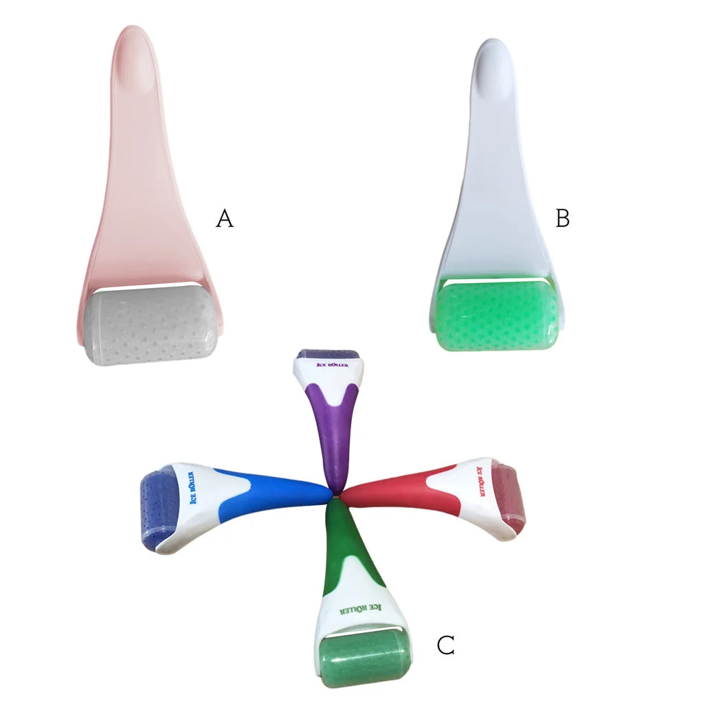 

Ice Roller Portable Face Skin Cold Massager Handheld Facial Neck Rolling Massager Home Massage Tool Type 2