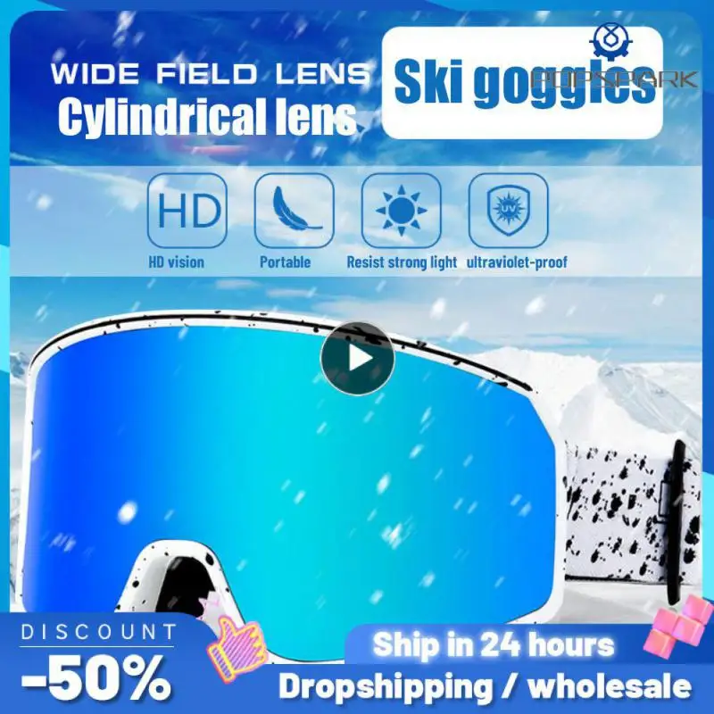 

Clear Wide Field Ski Goggles Eye Protection Anti-fog Outdoor Ski Goggles Ski Goggles Cylindrical Anti Fog Ski Glasses Windproof